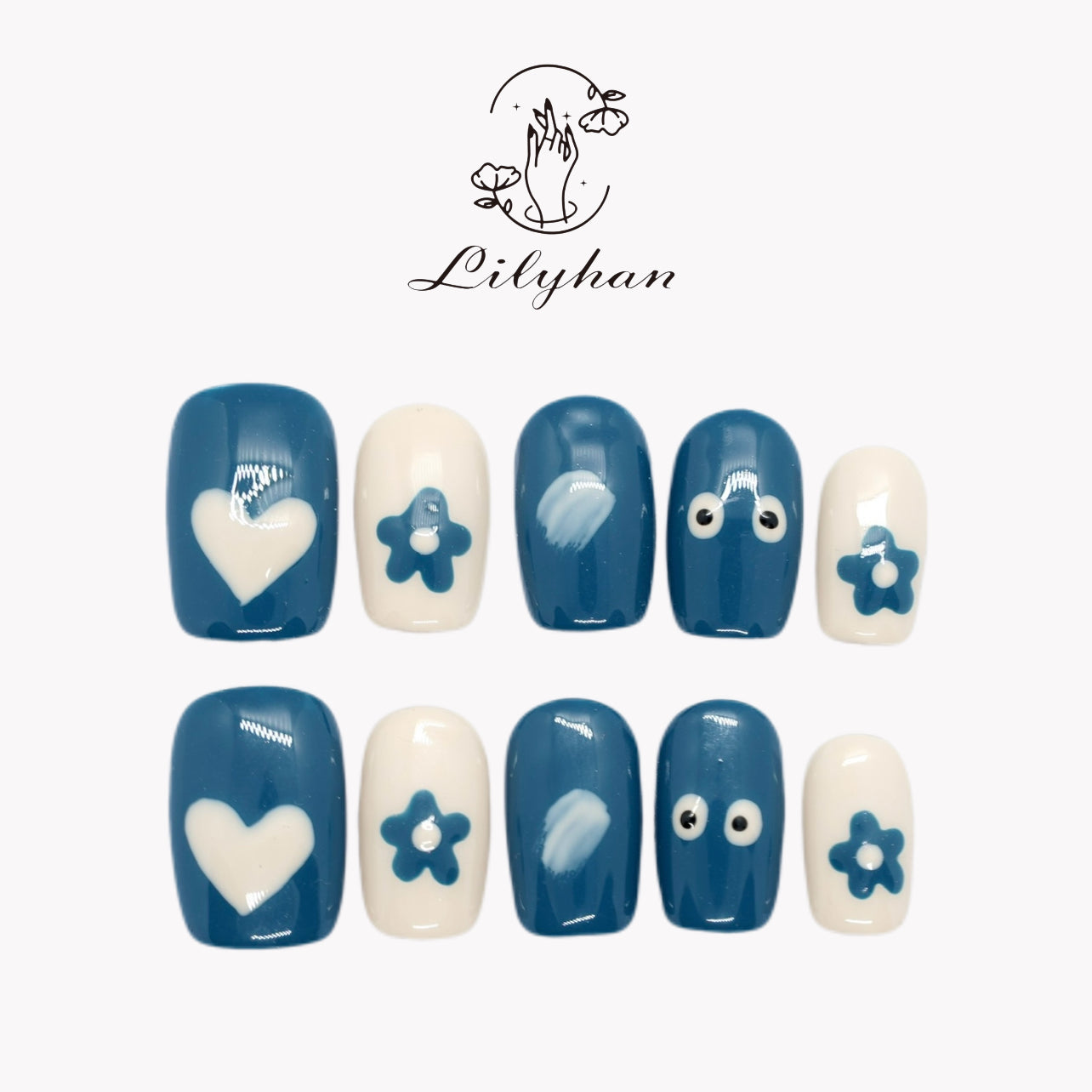 Deep Blue Little Flowers