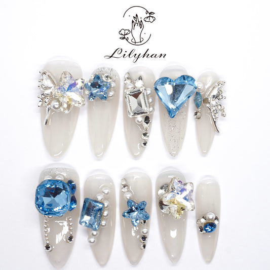 Broken Ice Blue Heart